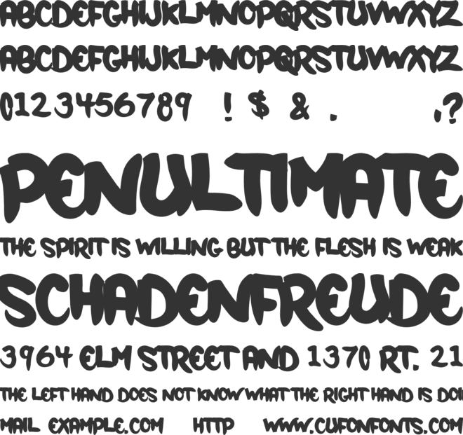 Sad Szn font preview