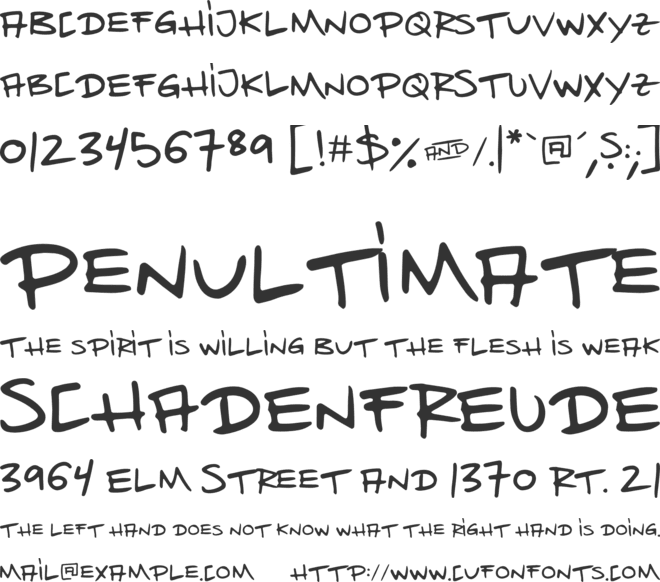 Escrita font preview