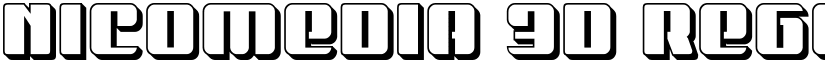 Nicomedia 3D Regular font