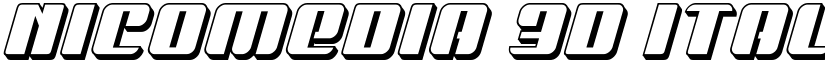 Nicomedia 3D Italic Italic font