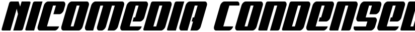 Nicomedia Condensed Italic Condensed Italic font