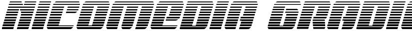 Nicomedia Gradient Italic Italic font