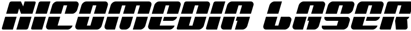 Nicomedia Laser Italic Italic font