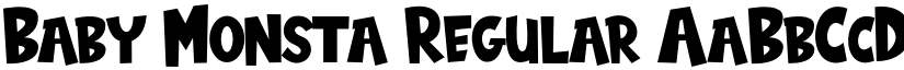 Baby Monsta Regular font