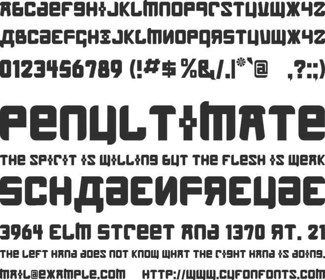 Kremlin Menshevik font preview