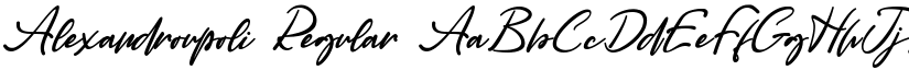 Alexandroupoli Regular font