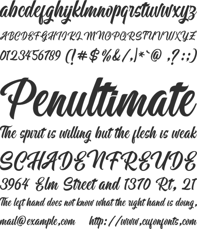 Mueband font preview