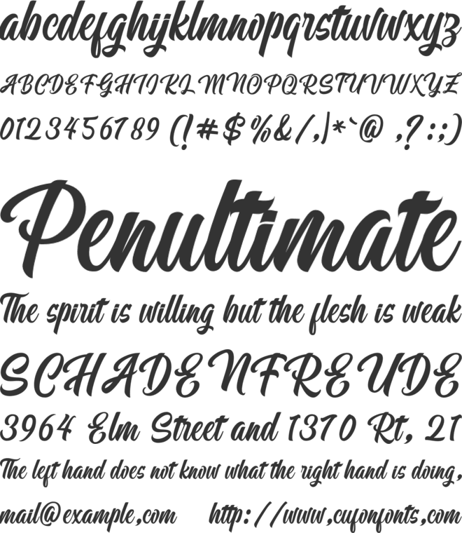 Mueband font preview