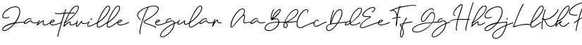 Janethville Regular font