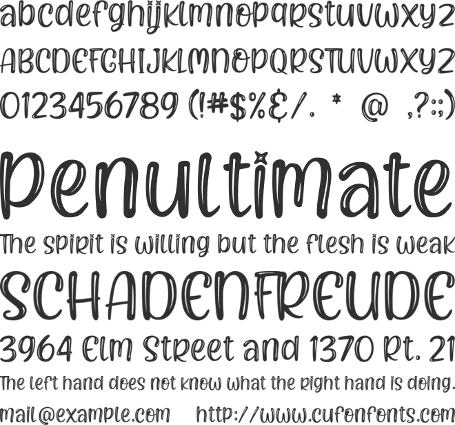 Pithick Crispy font preview