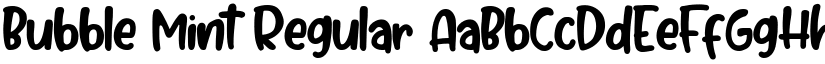 Bubble Mint Regular font