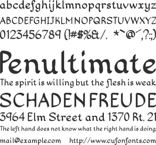 songenia font preview