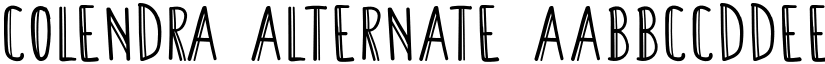 Colendra Alternate font