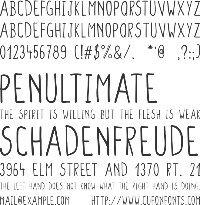 Colendra font preview