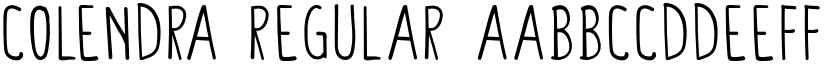Colendra Regular font