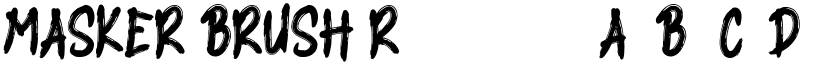 MASKER BRUSH Regular font