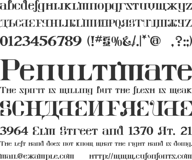 Kremlin Imperial font preview