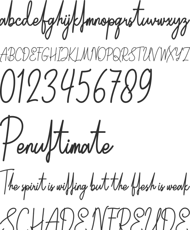 Olimpo font preview