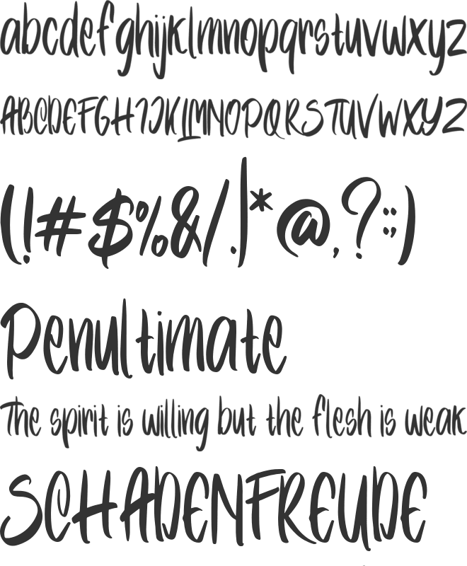 Xambora font preview