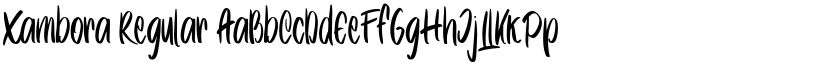 Xambora Regular font