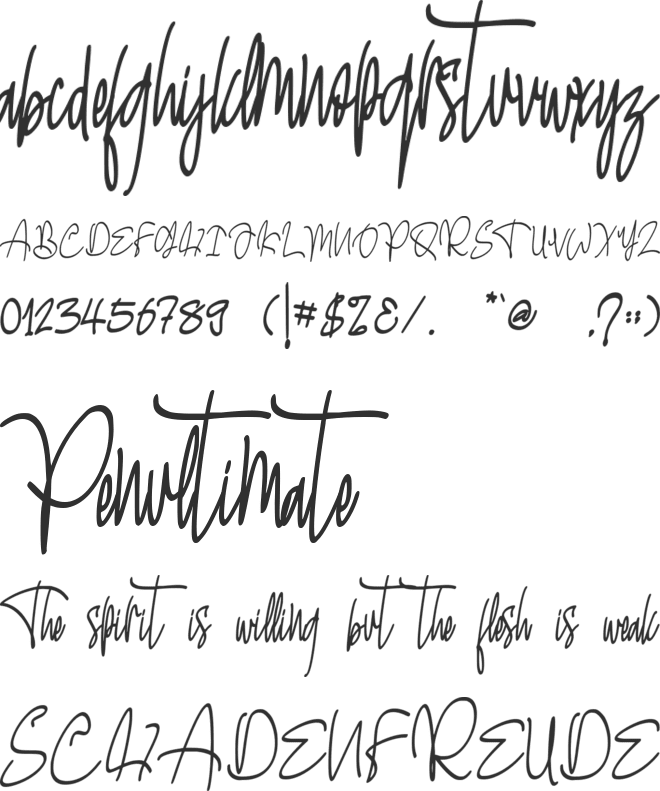 Harriesse font preview