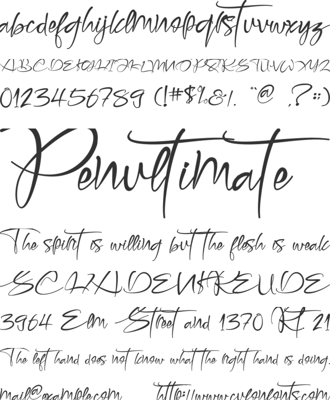 Honnitta font preview