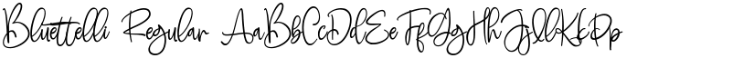 Bluettelli Regular font