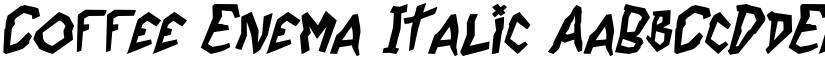Coffee Enema Italic font