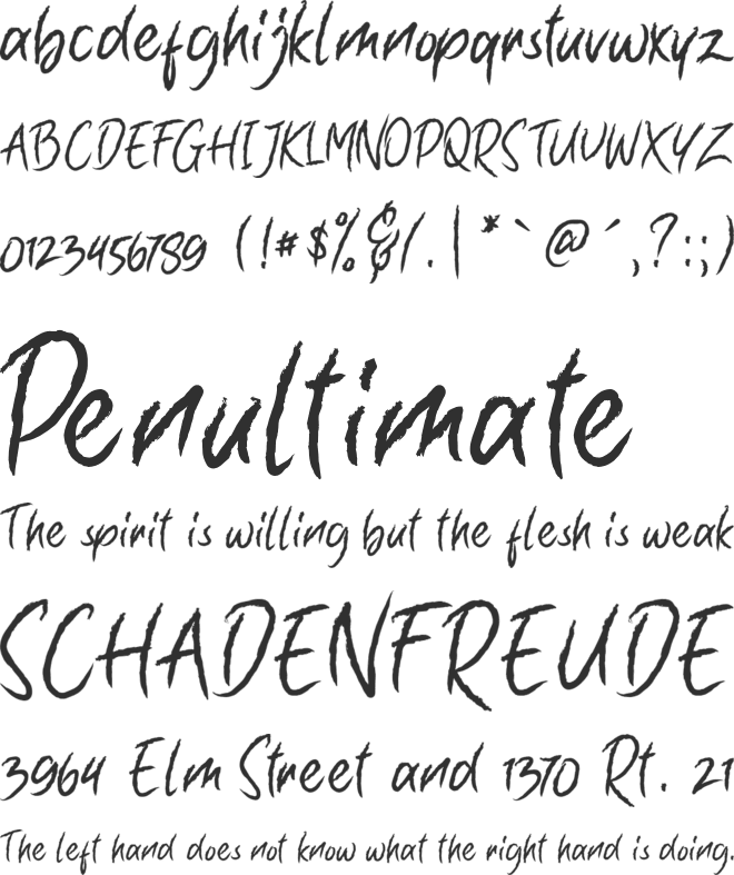 Natural Solid font preview