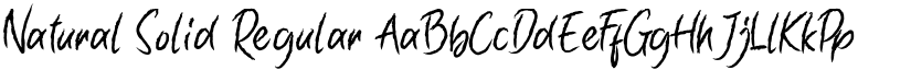 Natural Solid Regular font
