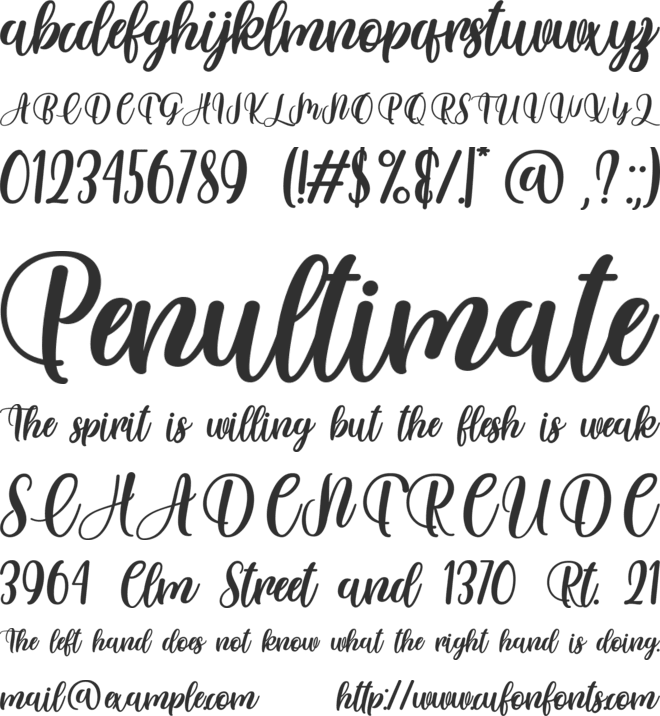 Tails Mermaid font preview