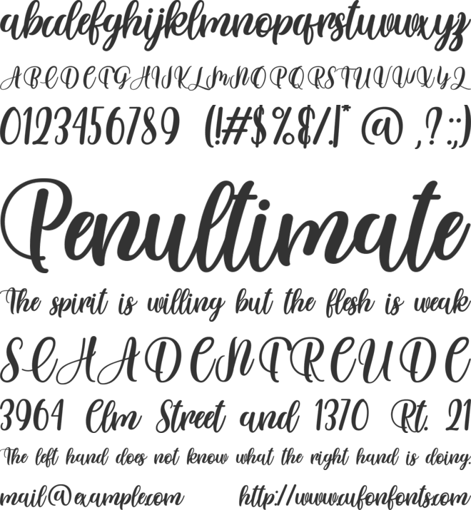 Tails Mermaid font preview