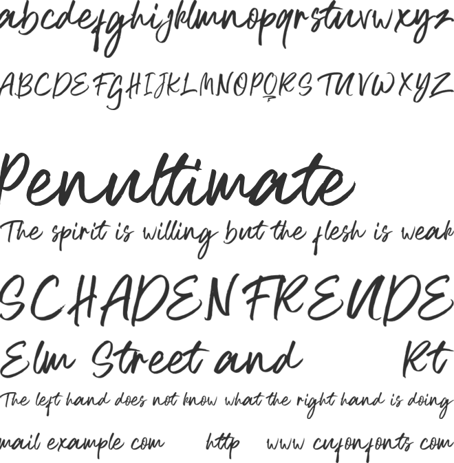 Schoolyst Free font preview