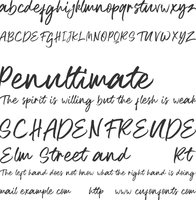 Schoolyst Free font preview