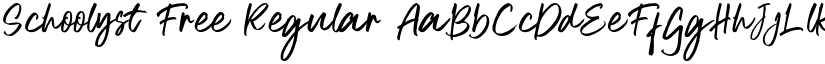 Schoolyst Free Regular font