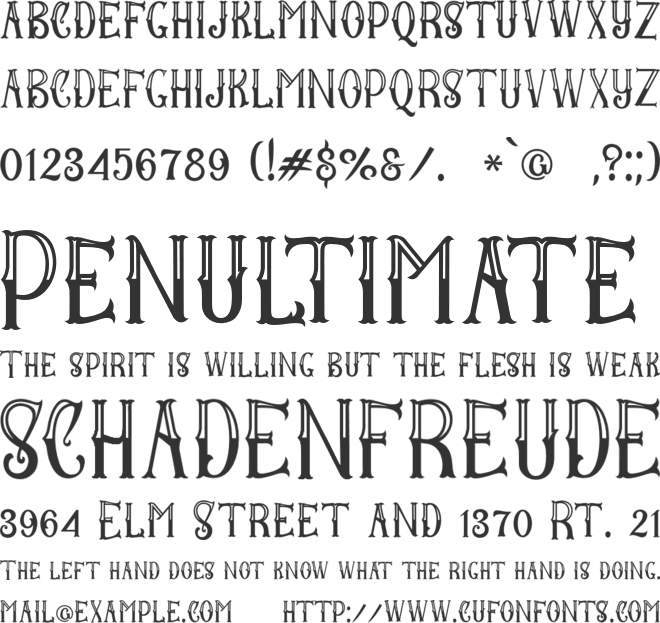 BangorE font preview