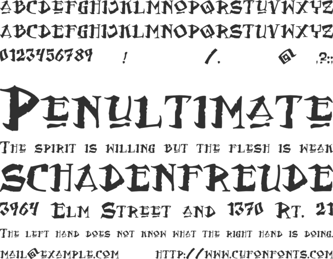 Flat Earth Scribe font preview