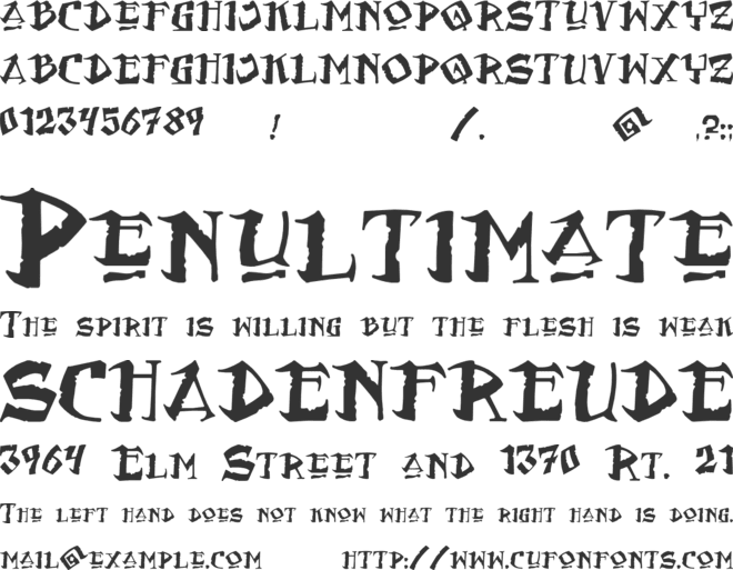 Flat Earth Scribe font preview