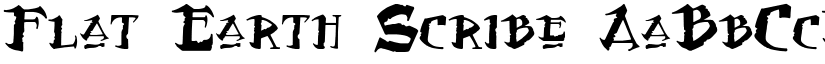 Flat Earth Scribe font