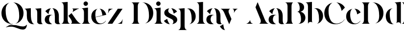 Quakiez Display font