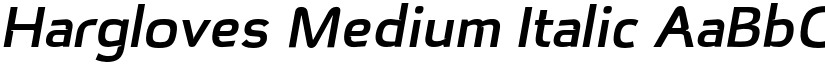 Hargloves Medium Italic font