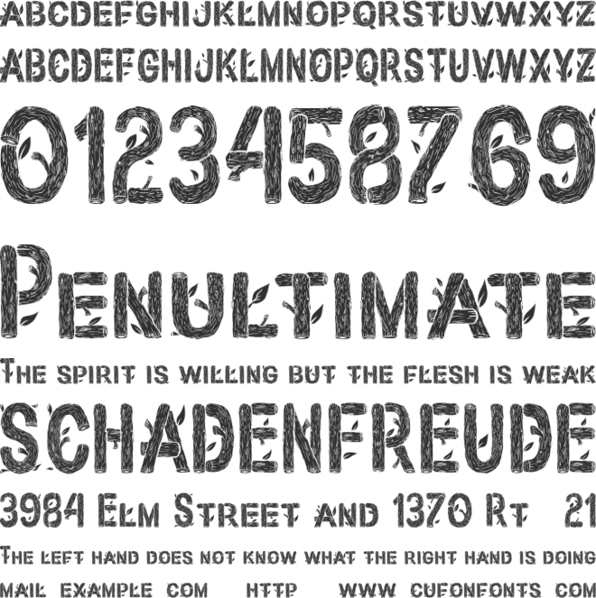 WOODYSSEY font preview