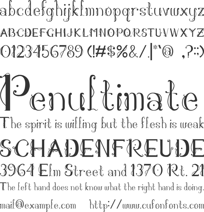 Genteng font preview