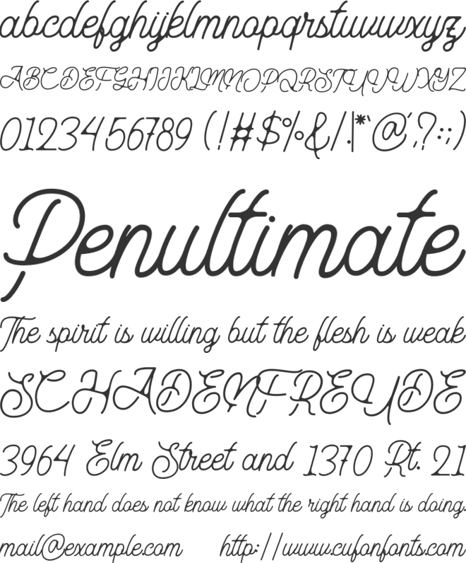Aurelig font preview
