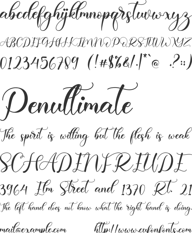 Daliska font preview