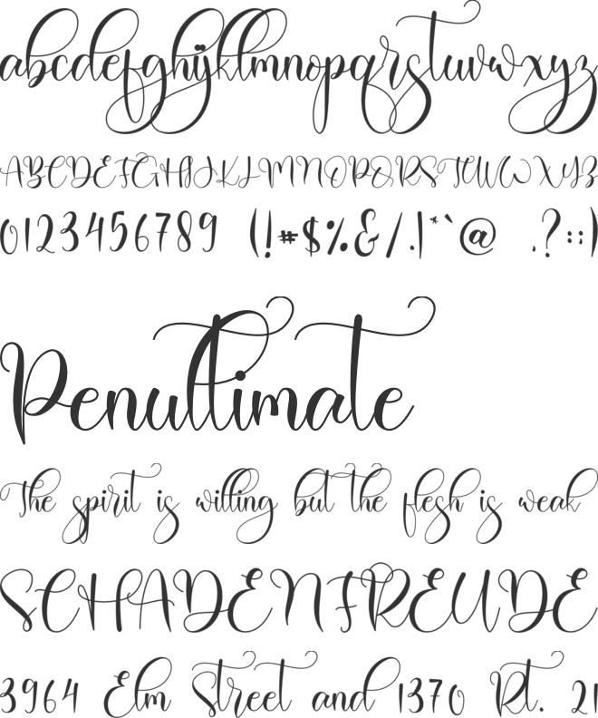Valeyola font preview