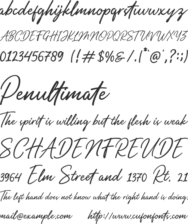 Manthoels font preview