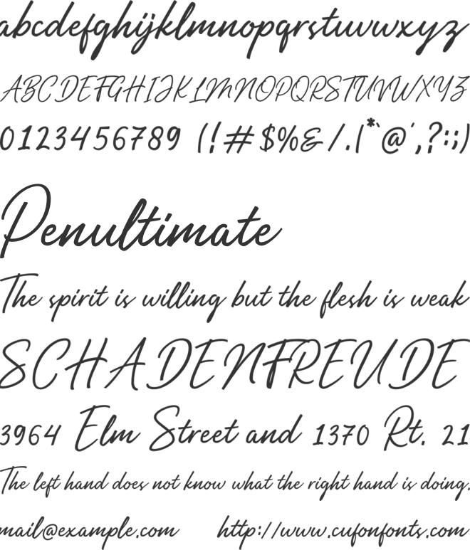 Manthoels font preview