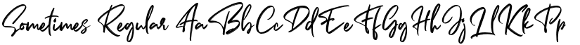 Sometimes Regular font