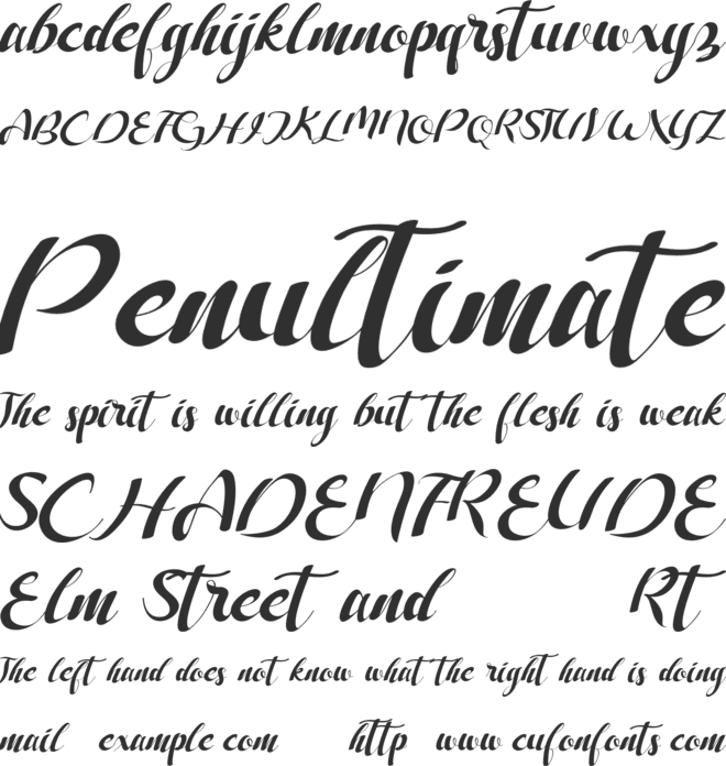 Freesia Flower font preview